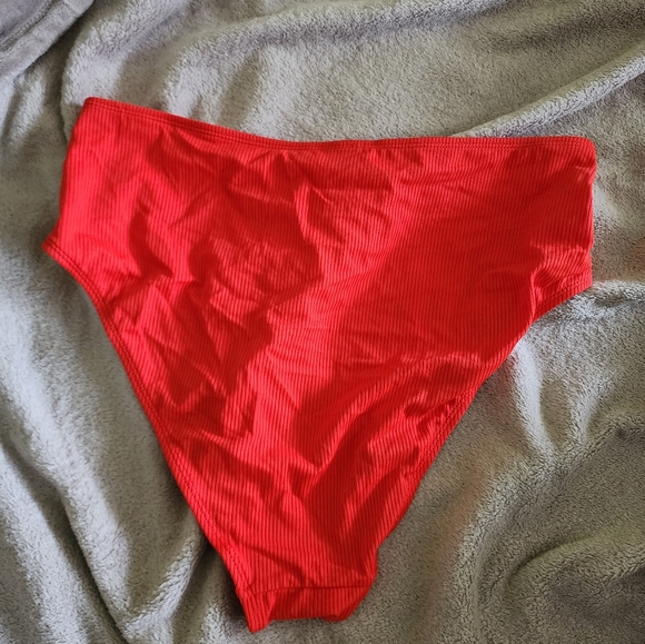 NWOT Women's Ribbed Xhilaration High Waisted Button Bikini Bottoms - Picture 4 of 4